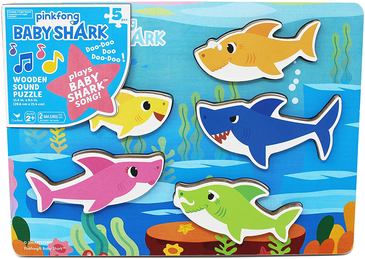 BABY SHARK PUZZLE IN LEGNO MUSICALE
